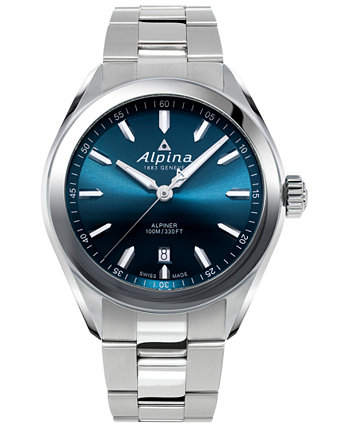 Мужские часы Swiss Alpiner с браслетом из нержавеющей стали, 42 мм Alpina