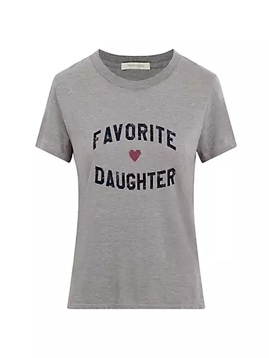 Женская Футболка FAVORITE DAUGHTER Cotton-Blend Logo FAVORITE DAUGHTER