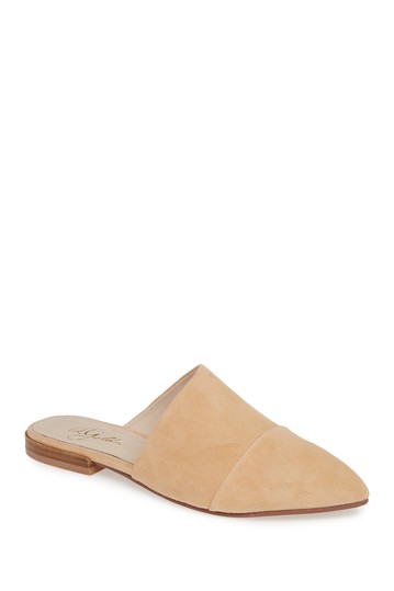 42 gold castle cap toe mule clearance