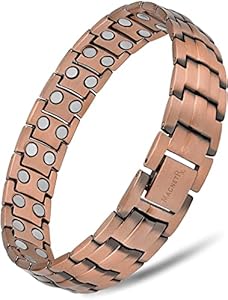 MagnetRX® Pure Copper Bracelet for Men – Effective Ultra Strength Magnetic Copper Bracelets – Adjustable Bracelet Length with Included Sizing Tool (Classic Style) MagnetRX