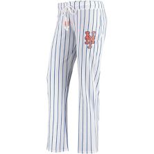 Женские брюки Concepts Sport White New York Mets Vigor в тонкую полоску для сна Unbranded