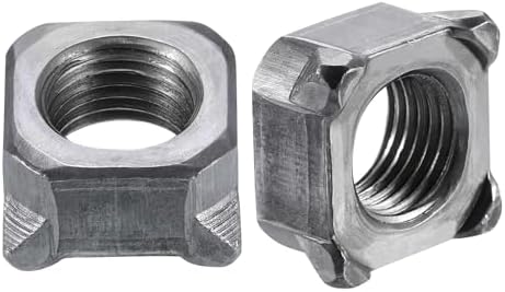 Квадратные сварные гайки M4, шаг резьбы 0,7 мм, углеродистая сталь, 100 штук Uxcell