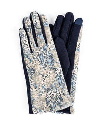 Женские перчатки из джерси с леопардовым принтом для сенсорного экрана Marcus Adler