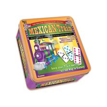 Двойное домино с 12 цветными точками "Мексиканский поезд" - профессиональный размер University Games