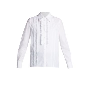 Thalia Ruffle-Embellished Poplin Shirt Erdem