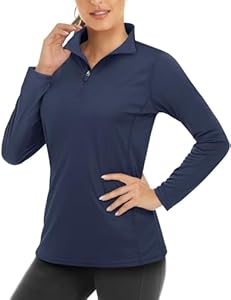 Boladeci Women's UPF 50+ Sun Shirts 1/4 Zip Lightweight Long Sleeve Summer Tops UV Protection Quick Dry Golf Shirts Boladeci