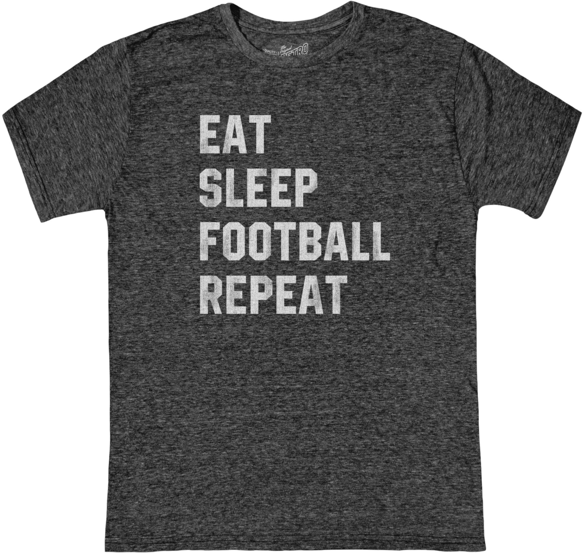 Футболка с круглым вырезом Tri-Blend Eat Sleep Football Repeat (для больших детей) The Original Retro Brand Kids