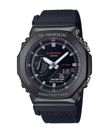 Мужские аналого-цифровые часы с металлическим корпусом и черным тканевым ремешком, 44,4 мм, GM2100CB-1A G-Shock
