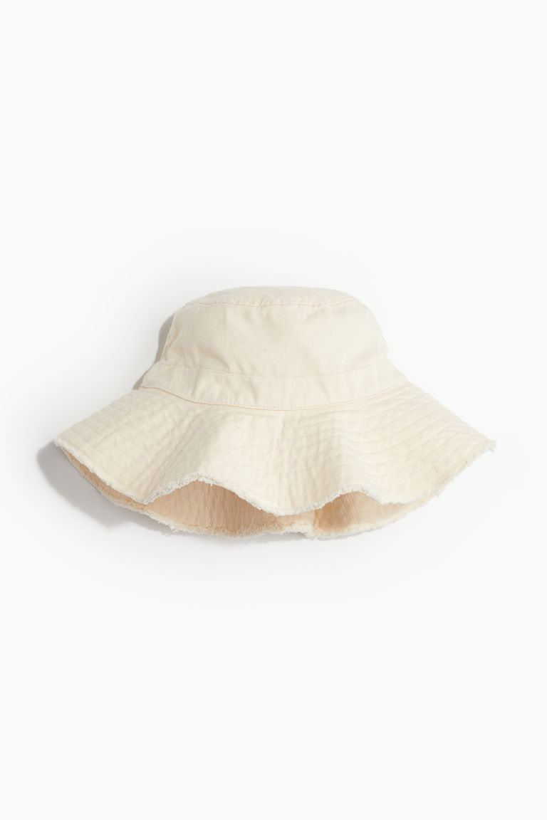 Frayed-edge Cotton Bucket Hat H&M