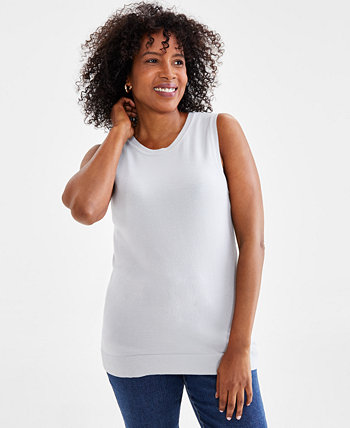 Women's Sleeveless Shell Sweater Top, Created for Macy's Style & Co