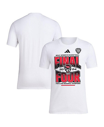 Unisex White NC State Wolfpack 2024 NCAA Women's Basketball Tournament March Madness Final Four Locker Room T-Shirt Adidas