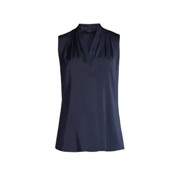 Блуза без рукавов из эластичного шелка с V-образным вырезом Kobi Halperin
