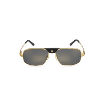 Прямоугольные солнцезащитные очки Santos 60 мм Cartier