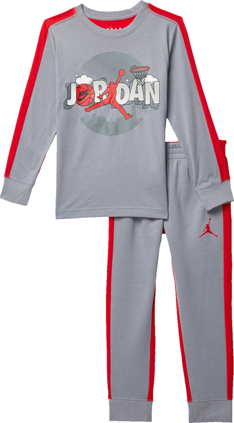 Комплект футболка и штаны с комиксными мотивами Jordan Kids для малышей и подростков Jordan Kids