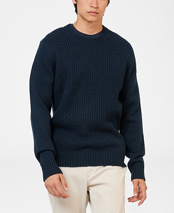 Мужской фактурный свитер с круглым вырезом из арана Ben Sherman