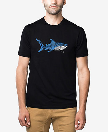 Мужская футболка с коротким рукавом Premium Blend Daddy Shark Word Art LA Pop Art
