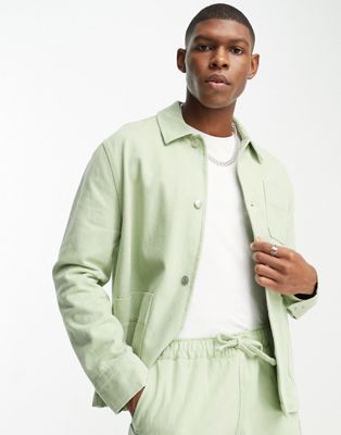 Зеленая рабочая куртка ASOS DESIGN — часть комплекта ASOS DESIGN