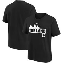 Молодежная черная футболка Nike Cleveland Indians Nickname Skyline Nike