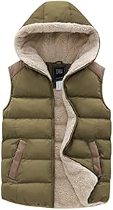 ZSHOW Women's Outerwear Vest Casual Thicken Qulited Winter Puffer Vest Hooded Warm Fleece Jacket Zshow