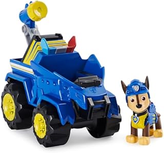 Paw Patrol, Dino Rescue Chase’s Deluxe Rev Up Vehicle with Mystery Dinosaur Figure Paw Patrol