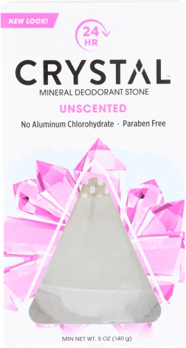 Минеральный дезодорант-камень с тарелкой без запаха -- 5 унций Crystal