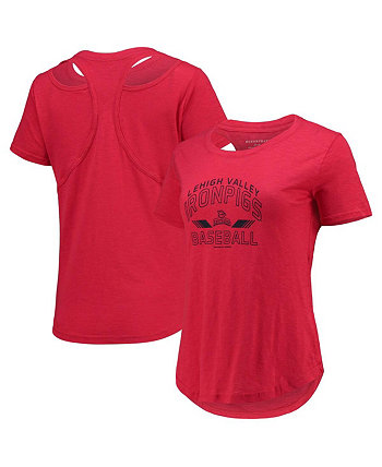 Красная женская футболка Lehigh Valley IronPigs Cut It Out Boxercraft