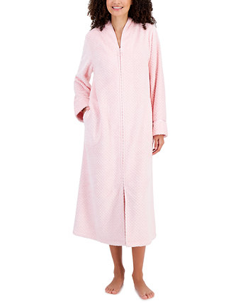 Женский плюшевый халат с зигзагообразной молнией, созданный для Macy's Charter Club