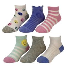 Girls SO® 6-Pack Patterned Ankle Socks SO
