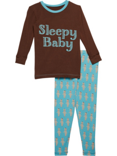 Long Sleeve Graphic Pajama Set (Toddler/Little Kids/Big Kids) Kickee Pants Kids