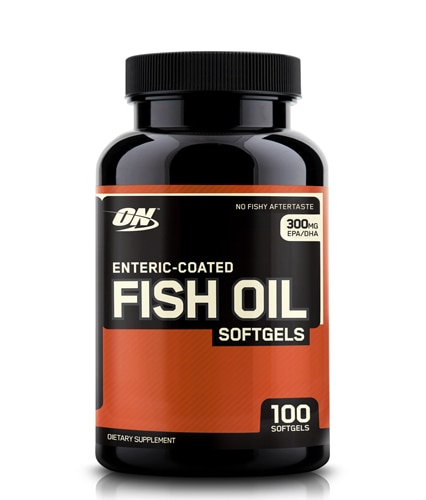 Мягкие таблетки с рыбьим жиром, покрытые кишечнорастворимой оболочкой, 300 мг, 100 мягких таблеток Optimum Nutrition