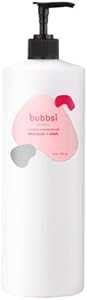 Bubbsi Creamy Coconut Oil Baby Shampoo & Wash | Light Natural Scent | Won't irritate eyes | Organic Coconut Oil + Shea | Gentle, Sulfate-free, Nourishing | Cradle Cap, Eczema (Refill Size, 32oz) Bubbsi