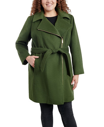 Женское пальто больших размеров с запахом и поясом Michael Kors