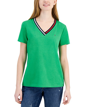 Женская футболка с v-образным вырезом Tommy Hilfiger