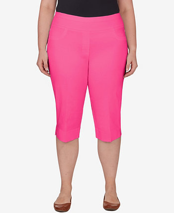 Plus Size Pull-On Tech Clam Digger Capri Pants Ruby Rd.