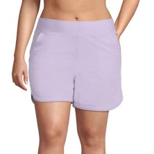 Quick Dry Thigh-Minimizer Plus Size Lands 'End With Panty Swim Board Шорты Lands' End