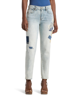 Petite Patchwork Relaxed Tapered Ankle Jean LAUREN Ralph Lauren