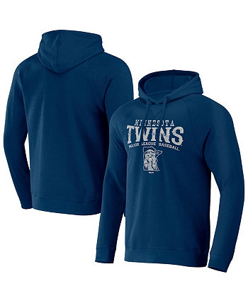 Мужская коллекция Darius Rucker by Navy Minnesota Twins пуловер с капюшоном вафельной вязки реглан Fanatics