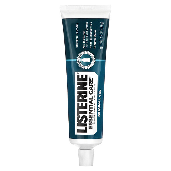 Зубная паста с фтором против кариеса, оригинальный гель, яркая мята, 4,2 унции (119 г) Listerine