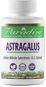 Paradise Herbs - Astragalus - Supports Energy + Vitality + Digestion + Supports Immunity + Helps Boost Metabolism + Helps Tone The Entire Body - 60 Count Paradise Herbs