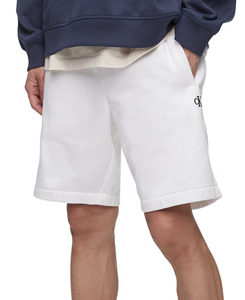 Флисовые шорты с монограммой и логотипом Calvin Klein