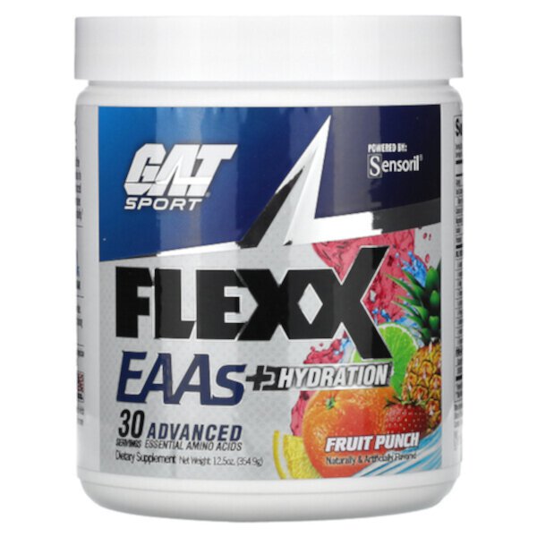 Flexx EAAs + Hydration, фруктовый пунш, 12,69 унций (360 г) GAT