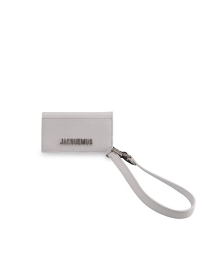 Jacquemus Detachable Card Holder In White Leather Jacquemus