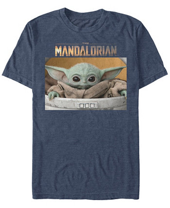 Мужская футболка с короткими рукавами и логотипом Star Wars The Mandalorian The Child Big Eyes Portrait FIFTH SUN
