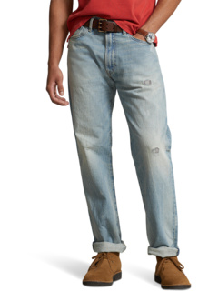 Винтажные джинсы классического кроя с эффектом потертости в цвете Buckbrook Light Ralph Lauren