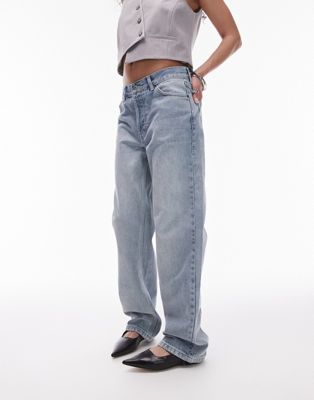 Topshop Solice jeans in gray bleach TOPSHOP