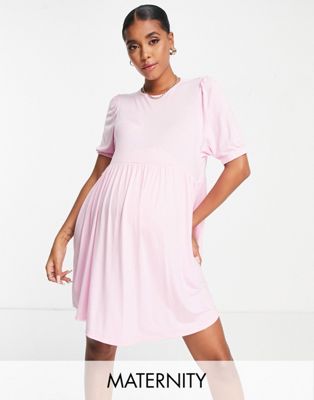 Розовое платье без рукавов с пышными рукавами Missguided Maternity Missguided Maternity
