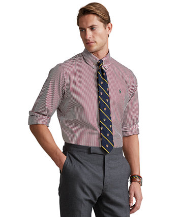 Мужская рубашка классического кроя в полоску из эластичного поплина Ralph Lauren