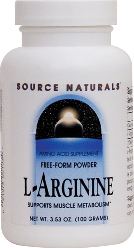 Порошок L-аргинина в свободной форме — 3,53 унции Source Naturals