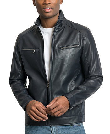 Мужская хипстерская куртка из перфорированной искусственной кожи, созданная для Macy's Michael Kors