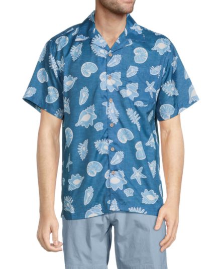 Рубашка Waikiki с принтом морских раковин из шамбре Trunks Surf & Swim Co.